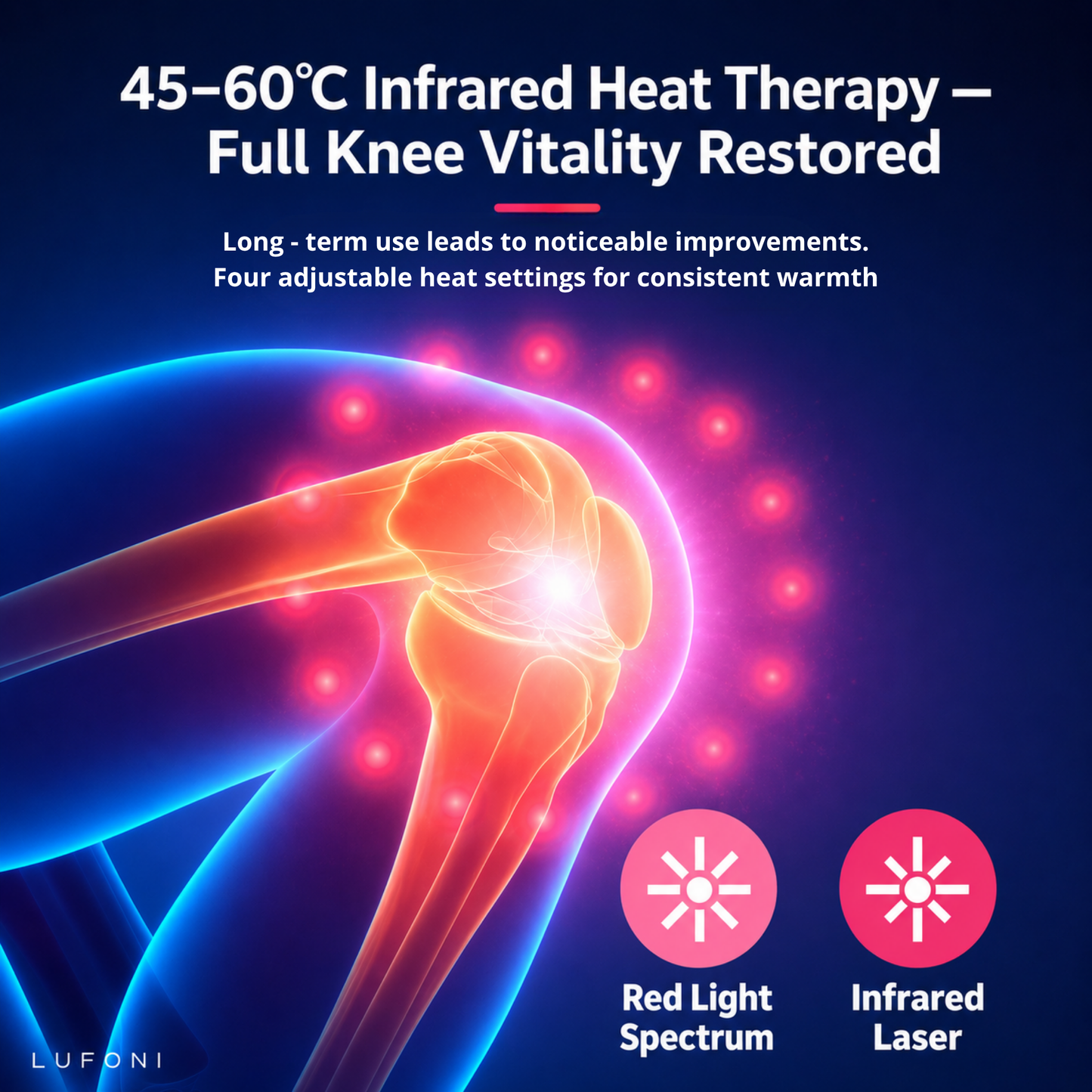 4-in-1 Wireless Knee Massager with Heat, Vibration & Infrared Laser Therapy